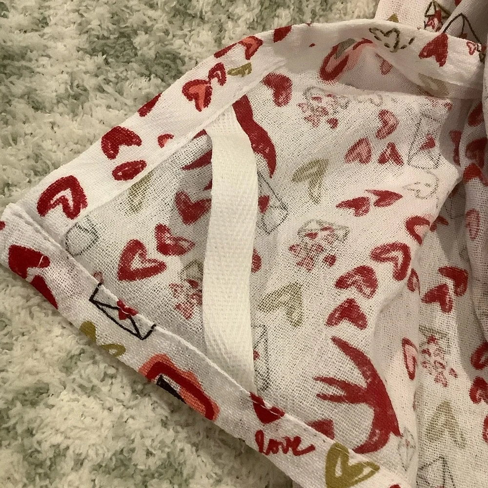 Sur La Table Valentine's Day Heart Print Towel NWT 20x30” Cotton